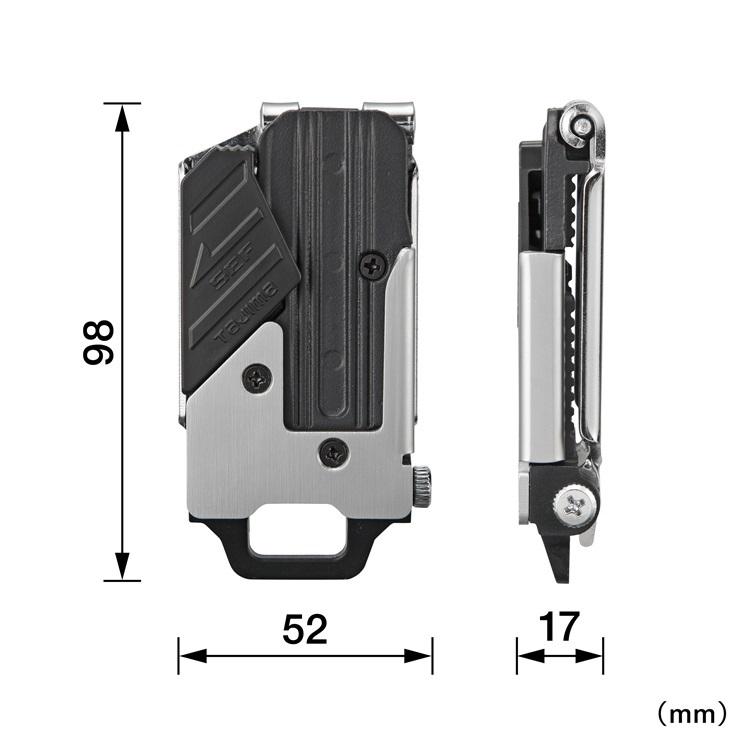 【左用】タジマ TAJIMA コンベ スケール 後付け工具ホルダー用 SF-MLHLD セフ後付ベルトホルダー メタル 左用 セフホルダー胴ベルト用 金属 工具差し | Tajima | 01