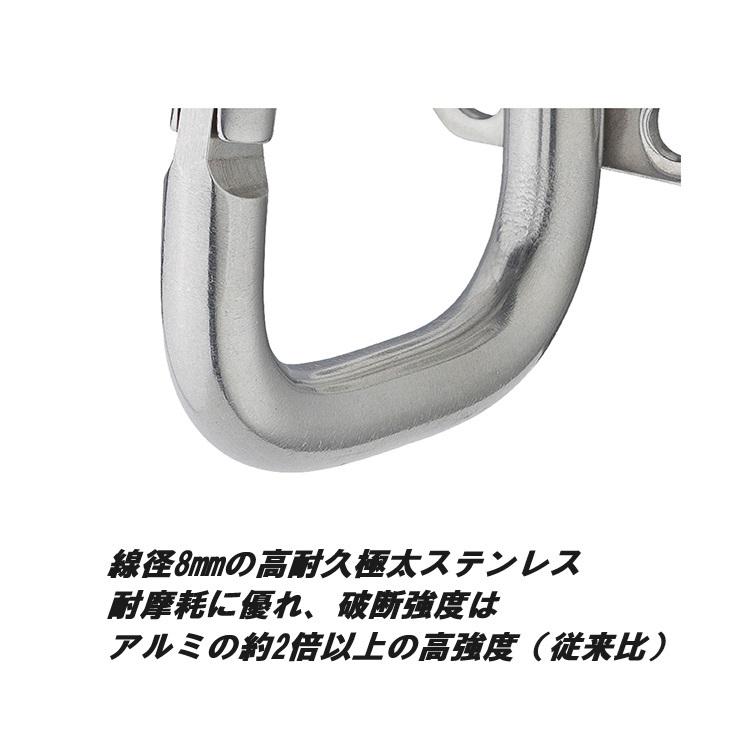 【スリム】タジマ TAJIMA セフ着脱式 工具ホルダー スリム SFSKHS-CS ステン スリムカラビナ小 セフ工具ホルダー カラビナ | Tajima | 06