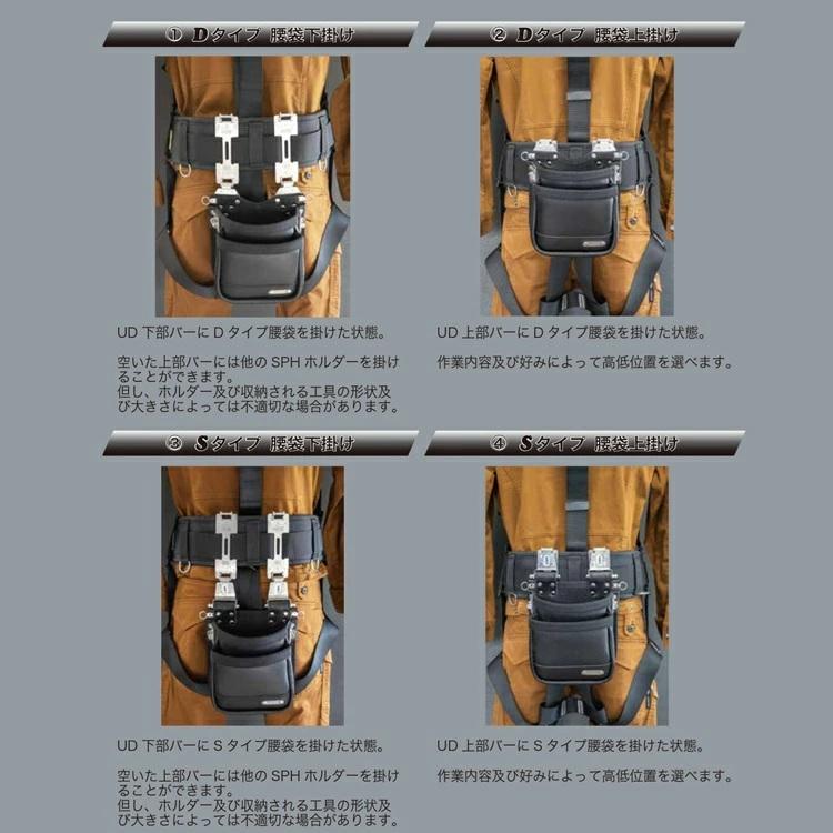 【フルセット】三貴 MIKI Y型ハーネス着脱システム BV2縦ベルトキャッチャー UDベルトキャッチャーWダブル UDHホルダーフックWダブル SPH | MIKI | 07