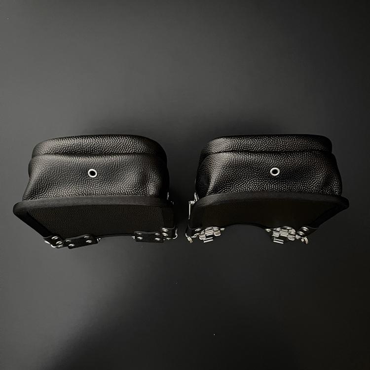 【代引き不可】三貴 MIKI 腰袋 SPH-BM2S スイングタイプ  エンボス加工革メイン 牛表皮革 ステンレス 手縫い 希少 2段腰袋 完全受注生産 | MIKI | 07