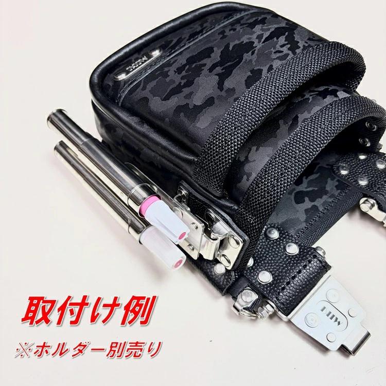 ※受注生産※【代引き不可】三貴 MIKI 腰袋 迷彩加工革 SPH-CM2D ダイレクトタイプ SPH-CM2S スイングタイプ ステンレス 完全受注生産品 | MIKI | 05
