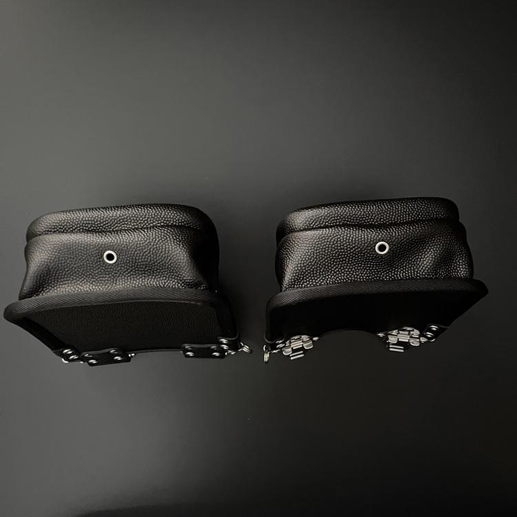 【代引き不可】三貴 MIKI 腰袋 SPH-OM2S スイングタイプ 牛表皮革メイン エンボス加工革 ステンレス 手縫い 希少 2段腰袋 完全受注生産 | MIKI | 07