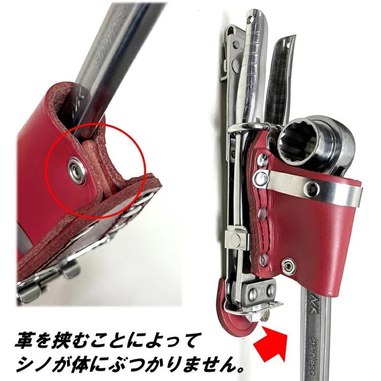 ラウンド用品・アクセサリー miki MIKI 【赤革ホルダー】三貴MIKI 工具差し 工具ホルダー SPH50R-RE