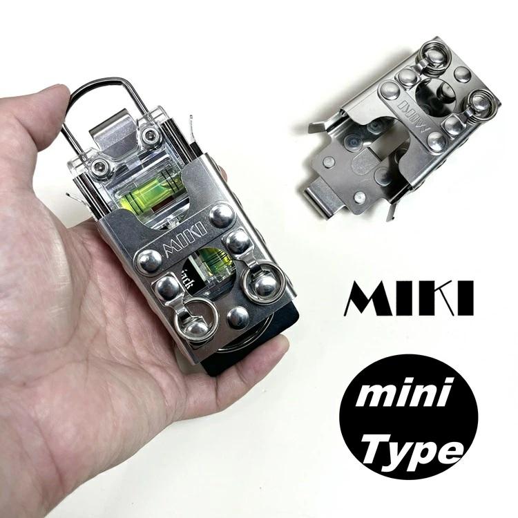 【ショートタイプ】三貴 MIKI 工具ホルダー工具差し SPHLV-2mini エビスEBISUトビレベル2専用 水平器ホルダーショート SPH着脱 オールステンレス 本革 レザー | MIKI