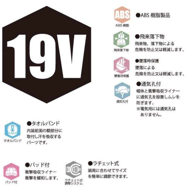 【メタリックマット塗装プロ】シンワ Shinwa ヘルメット SS19Vプロ メタリックマット塗装 艶消しブラック ビニールあご紐/耳紐付き 進和化学工業 保護帽 | シンワ（工具） | 01