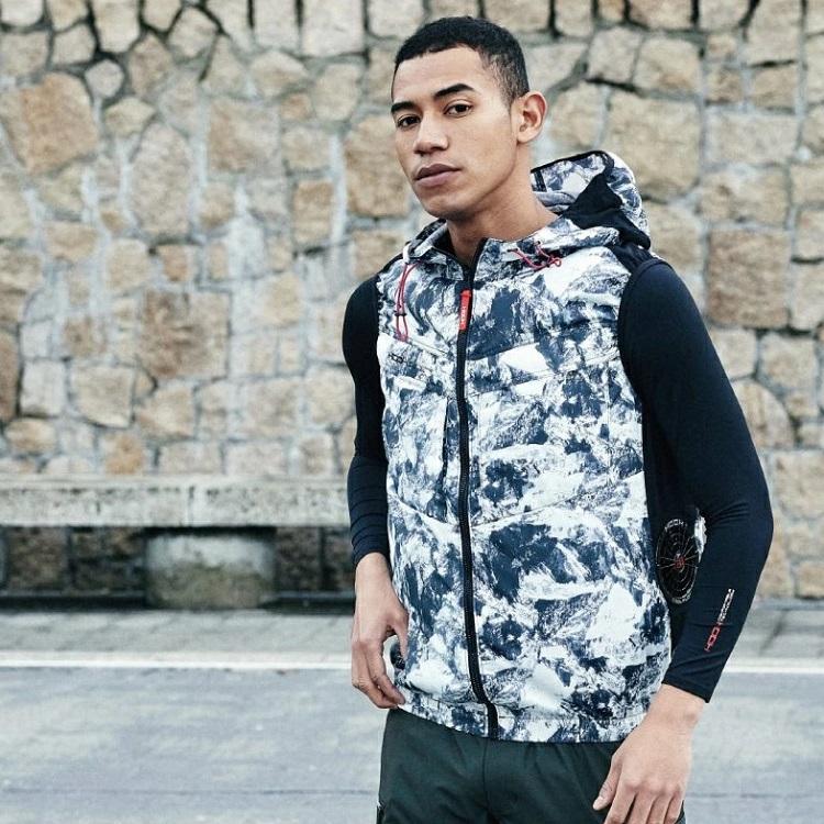 熱中症対策 HOOH 鳳皇 快適ウェア V8819 サイドファン フードベスト フルハーネス対応 電動ファン付きウエア 空調ウェア 袖なし |  | 08