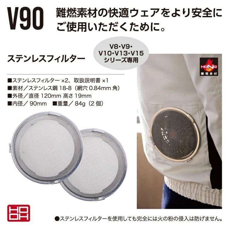 熱中症対策 HOOH 鳳皇 V90 快適ウェア ファン用 ステンレスフィルター 2コセット ステンレス製 フィルター |  | 03