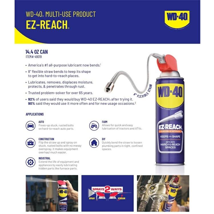WD-40 潤滑剤 WD015 EZリーチ イージーリーチ MUP マルチユースプロダクト 450ml 超浸透性防錆剤 | WD-40 | 03