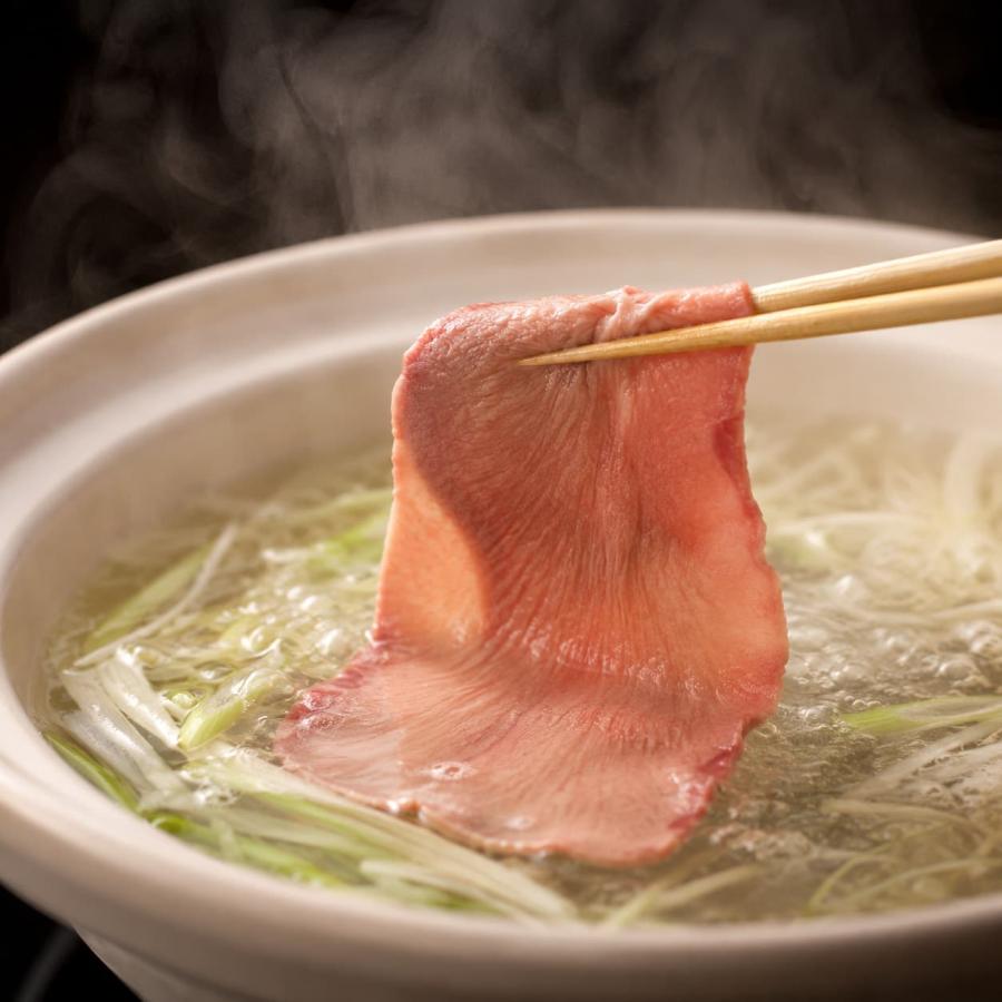 牛タン しゃぶしゃぶ スライス 1セット 伊達のくら 牛たん 冷しゃぶ 塩ポン酢 ゴマ味噌 たれ付き 鍋 家飲み 冷凍 爆買 超PayPay祭 | 伊達のくら | 02