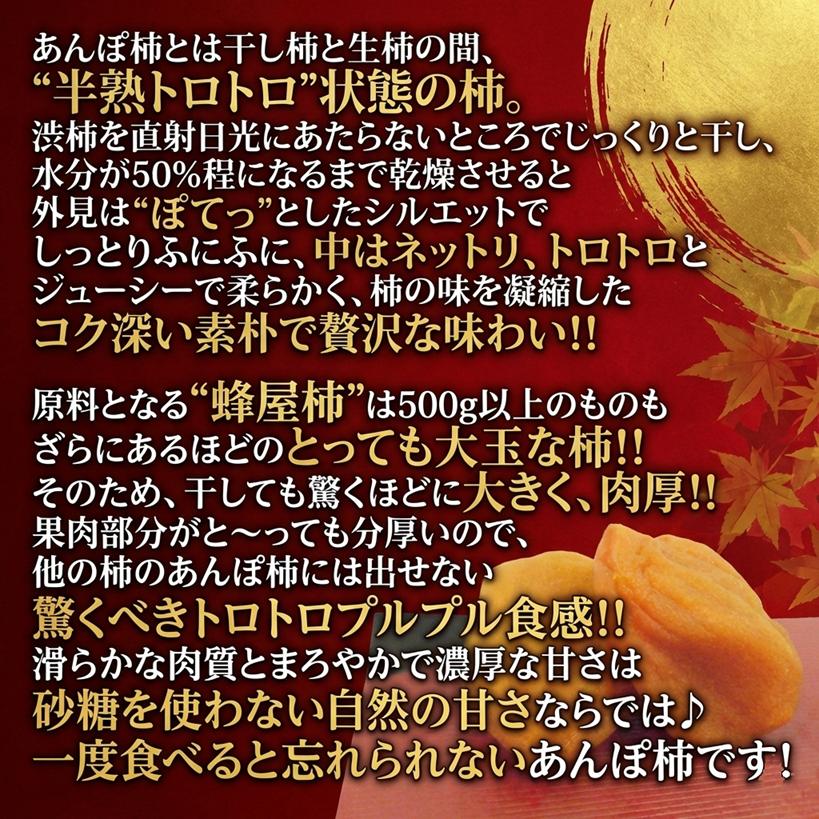 福島産 JAふくしま未来 伊達 ”あんぽ柿” 約230g×8pc 3L〜5Lサイズ  大きさおまかせ 蜂屋柿使用 干柿 フルーツ ギフト 贈り物 スイーツ プレゼント 柿 カキ |  | 02