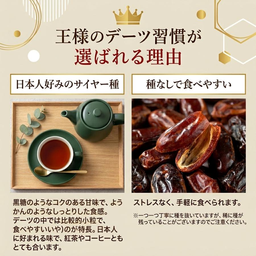 王様のデーツ習慣 プレミアム 150g × 3袋 種抜きデーツ ドライデーツ