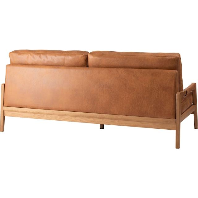 オークとクロスレザーとフェザーのシンプルモダンな3人掛ソファ 2シーター クッション付き form モダン 北欧 リビング ソファ 3人掛 |  | 01