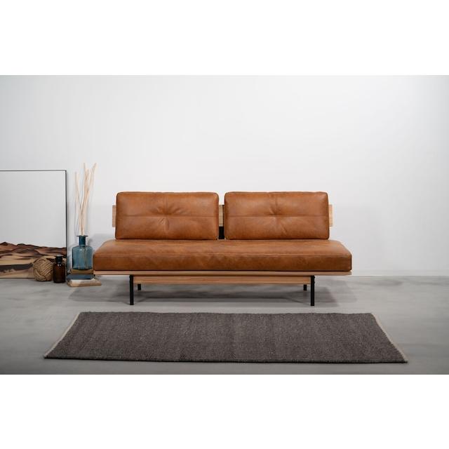 黒アイアンフレームとクロスレザーとフェザーのシンプルモダンな3人掛アームレスソファ 2シーター form モダン 北欧 リビング ソファ 3人掛 |  | 06