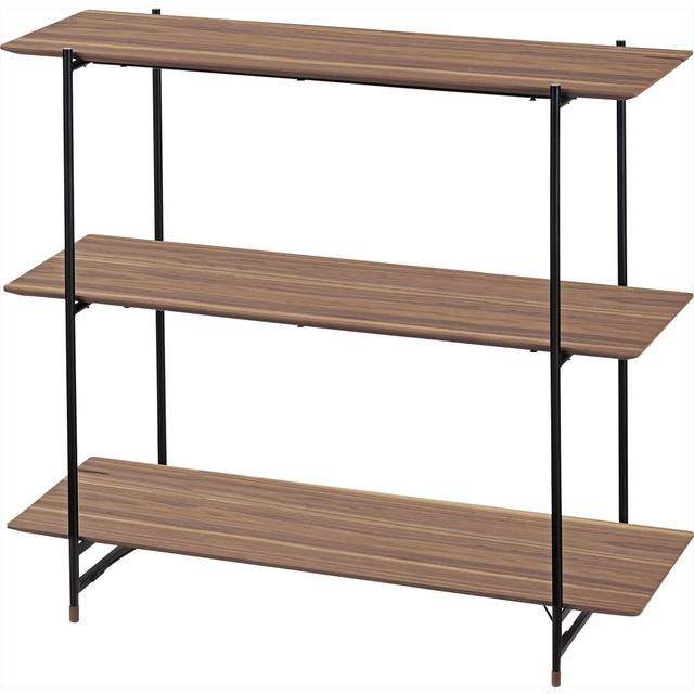 天板のデザインが特徴的なオープンシェルフ 3段 北欧 ナチュラル ジャパンディ 収納家具 棚 ラック リビング |  | 09