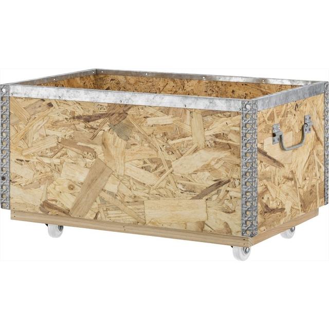 OSB合板のスタッキングボックス キャスター付 L 北欧 インダストリアル