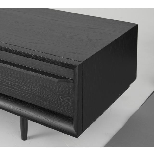 オークと黒アイアンのテレビボード 180cm ラグジュアリー 北欧 インダストリアル テレビ台 ローボード 黒 ブラック リビング |  | 02