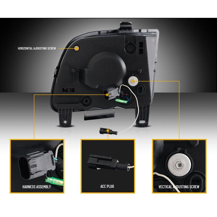 05-09y マスタング　ヘッドライト　インナーブラック / LED / シーケンシャル 05-09y マスタング　ヘッドライト　インナーブラック / LED / シーケンシャル