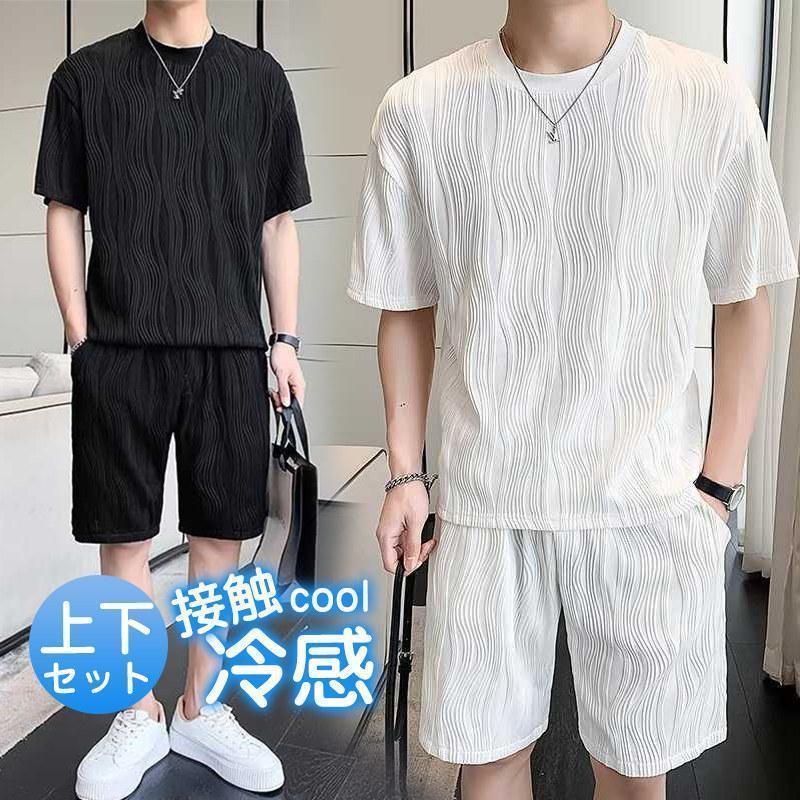 セットアップ メンズ 半袖 tシャツ ハーフパンツ 上下セット ジャージ