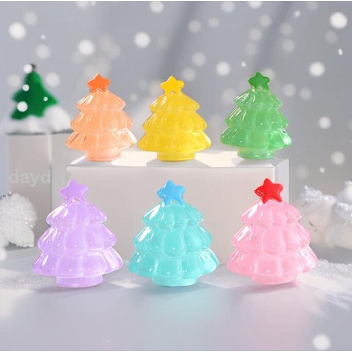 置物 クリスマス クリスマスツリー 夜光 二点セット ミニ 飾り付け