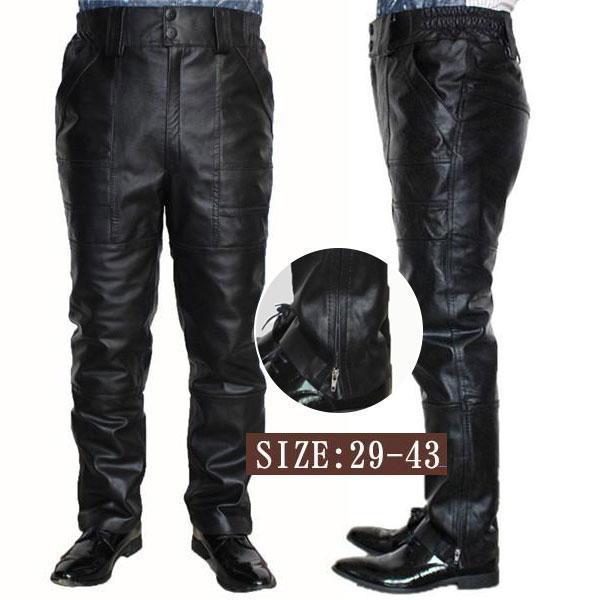 レザーパンツ メンズ パンツ バイクパンツ 羊革 レザー 本革 ズボン バイク ライダースパンツ 革パン フェイクレザー ボトムス 防寒 防風 秋冬 レザーパンツ メンズ パンツ バイクパンツ 羊革 レザー 本革 ズボン