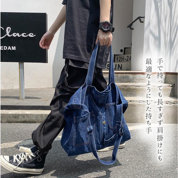 デニムバッグ デニムトートバッグ レディースバッグ 2wayショルダー 