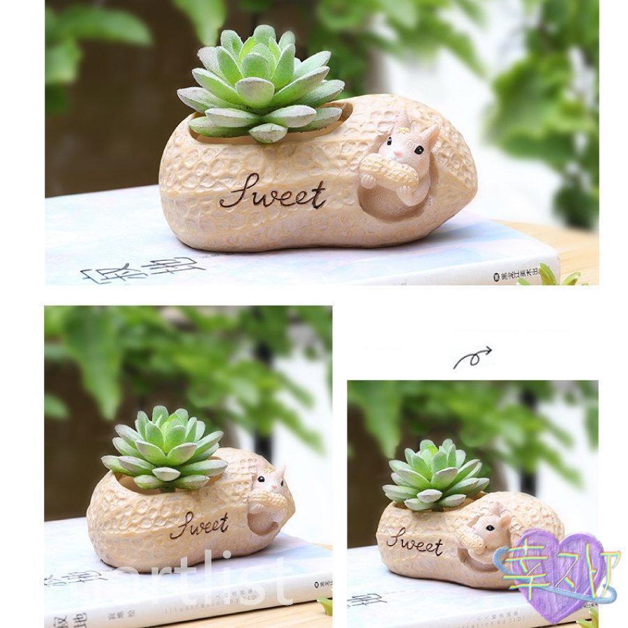 植木鉢 リス りす 母の日 ガーデニングオブジェ 鉢植え フラワー