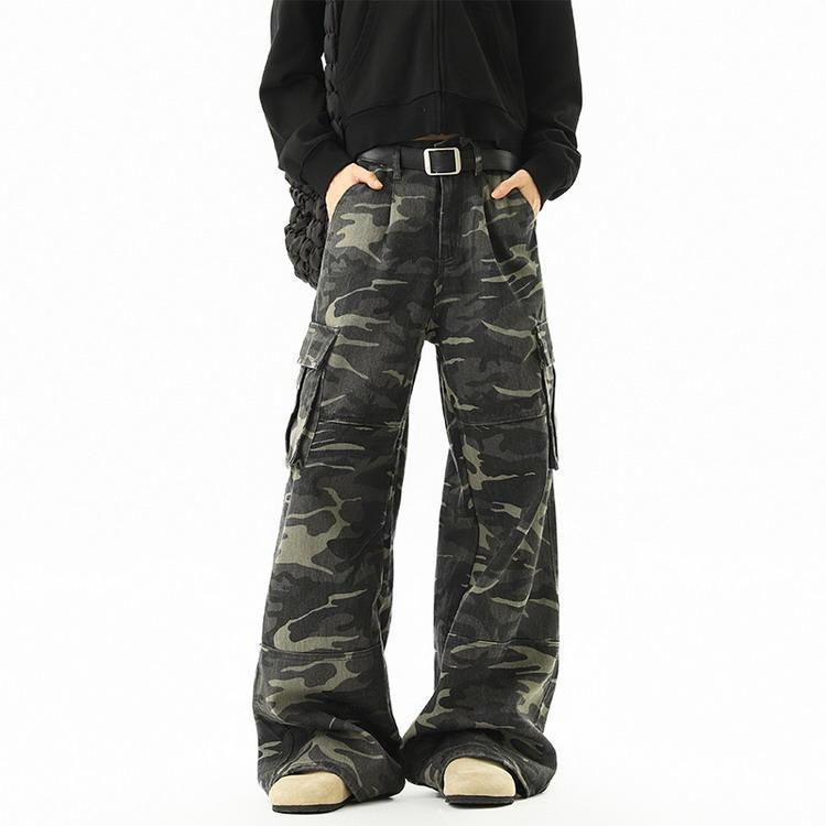 80s vintage 8Pocket 迷彩 カーゴ バギー ワイド パンツ バギーパンツ ワイドパンツ カーゴパンツ ボトムス ミリタリーパンツ