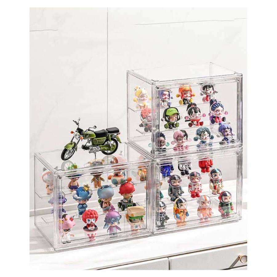 2個セット コレクションケース アクリル 卓上 3段 フィギュア棚