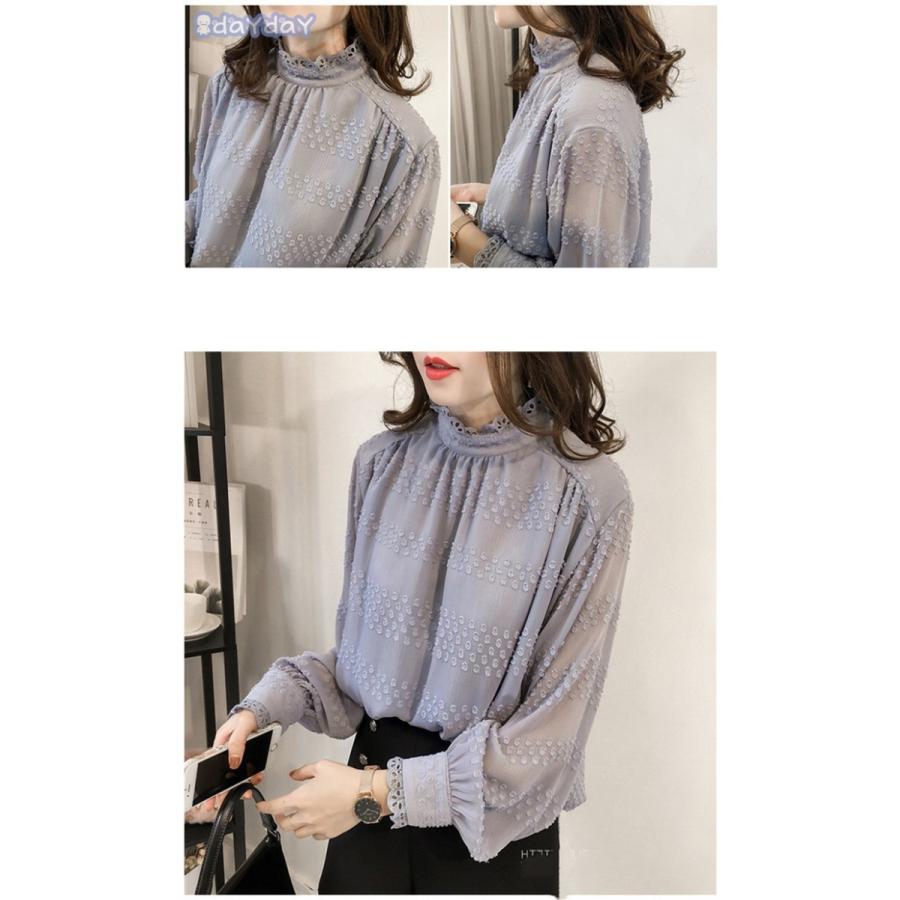 ブラウス レディース おしゃれ トップス とろみシャツ 長袖 秋シャツ