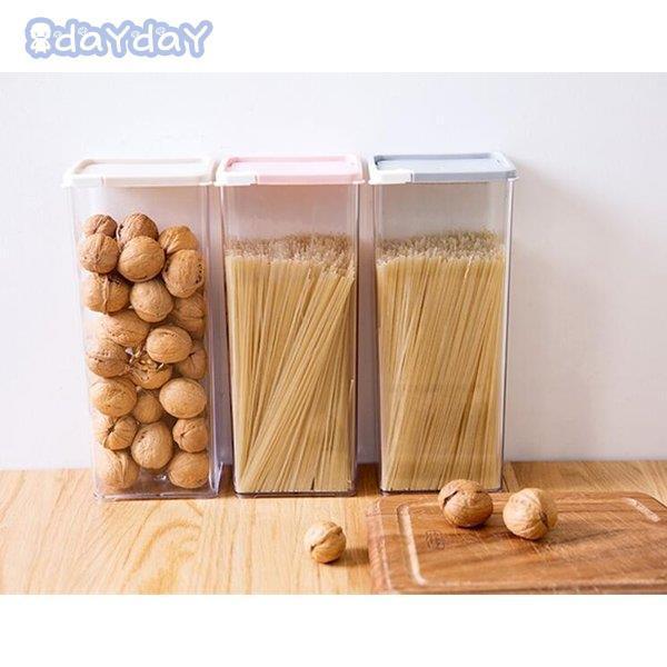 透明プラスチック保存容器 3個セット 3個セット】乾物ストッカー 食品保存容器 食品整理 蓋付 密閉 密封