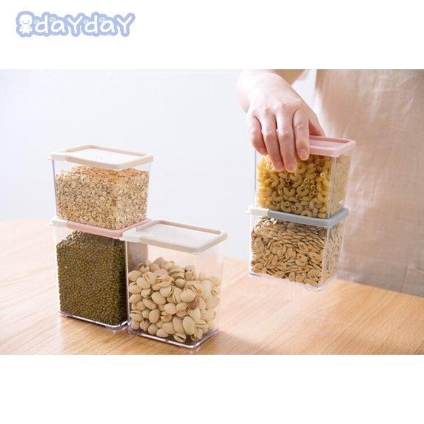 透明プラスチック保存容器 3個セット 3個セット】乾物ストッカー 食品保存容器 食品整理 蓋付 密閉 密封