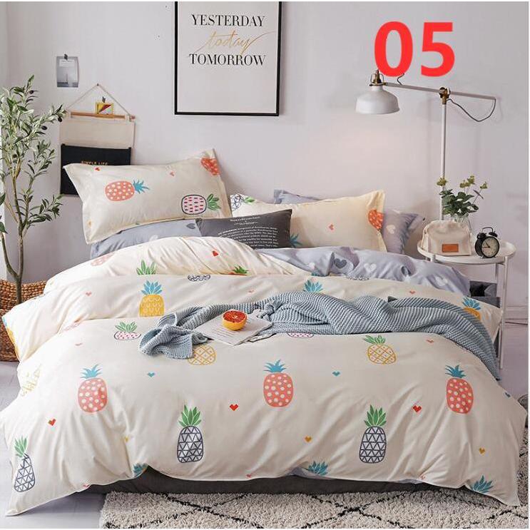 布団カバー ダブル 4点セット 寝具カバー 枕カバー シーツセット 掛けカバー シングル 北欧風 おしゃれ 洗える 柔らかい 通気性 吸湿性 四季通用 防ダニ