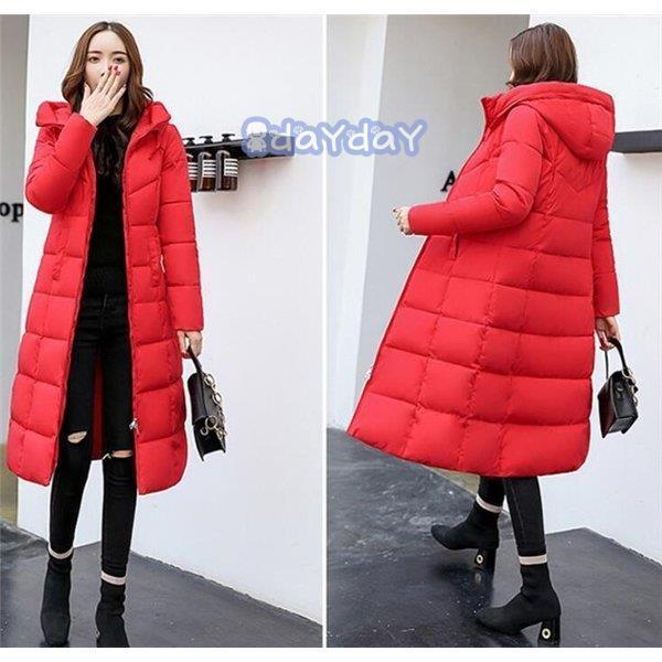 中綿ジャケット レディース ロング コート ダウンコート アウター フード付き スリム 冬 防寒服