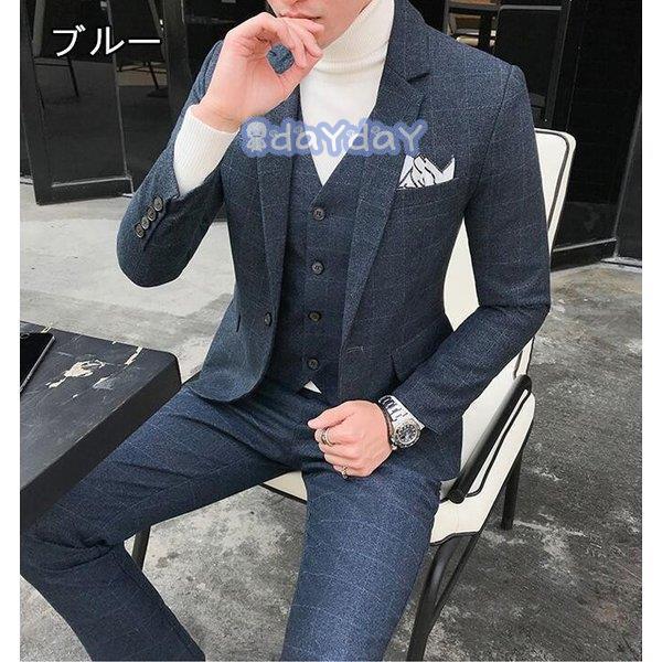 テーラードスーツ3ピーススーツ メンズ 3ピーススーツ3点スーツセットテーラードジャケット ビジネス