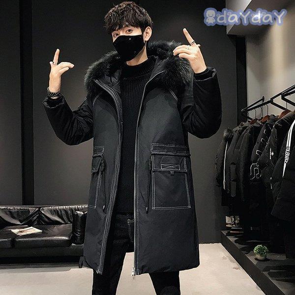 超目玉 ダウンコート メンズ コート ダウンパーカー ベンチコート 冬服 防寒 軽量 40代 アウトドア アウター ロング丈 フード付き 通勤 ビジネスコート スリム 韓国風 コンビニ受取対応商品 Lespakigali Com
