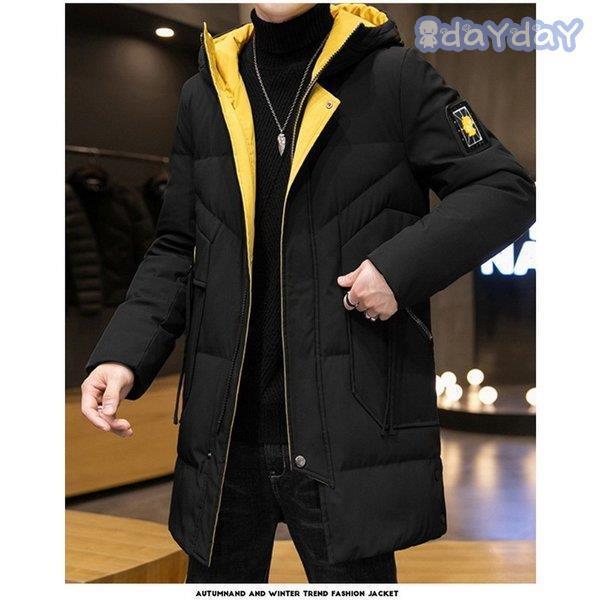 在庫一掃 ダウンコート メンズ コート ダウンパーカー ベンチコート 40代 冬服 防寒 アウトドア アウター 軽量 ロング丈 フード付き 通勤 ビジネスコート スリム 韓国風 肌触りがいい Sufianshawa Com