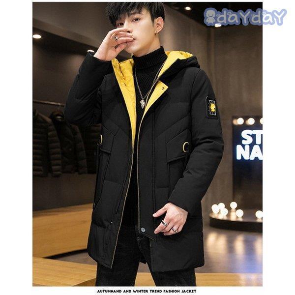 在庫一掃 ダウンコート メンズ コート ダウンパーカー ベンチコート 40代 冬服 防寒 アウトドア アウター 軽量 ロング丈 フード付き 通勤 ビジネスコート スリム 韓国風 肌触りがいい Sufianshawa Com
