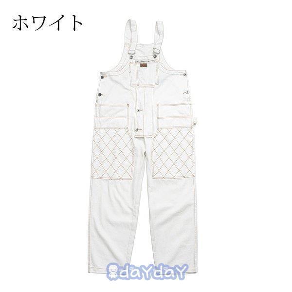 【358 】Atlast&co ホワイトオーバーオール　size:36 セール】フィット＆フローオーバーオール【大きいサイズ有