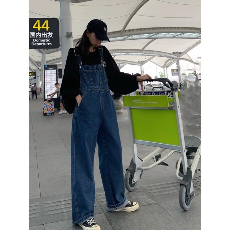 サロペット オールインワン オーバーオール デニム ハイウエスト