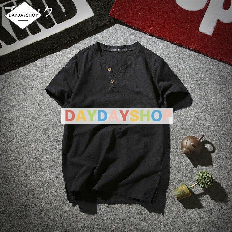 Tシャツ メンズ トップス  Vネック 半袖Tシャツ  夏 無地  カジュアル シャツ  新作｜dayday-shop｜03