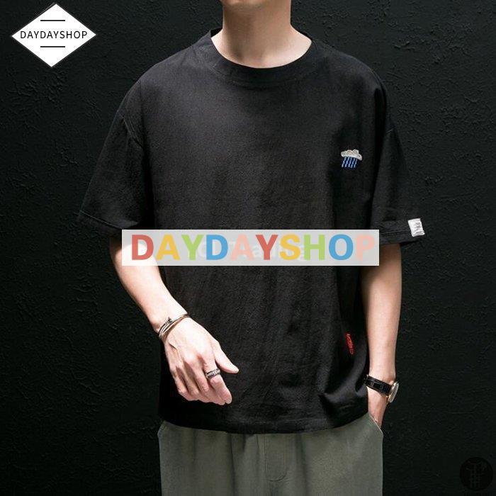 Tシャツ メンズ 半袖 刺繍 雲 トップス カットソー クルーネック 無地 おしゃれ ゆったり カジュアル 夏服｜dayday-shop｜06