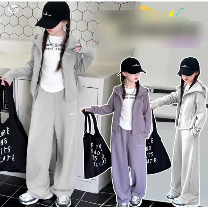 子供ジャージ スウェット キッズ パーカー 女の子 上下セット 3点 