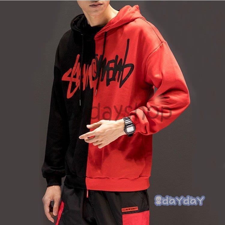 キュウソネコカミ　パーカー　長袖　レッド　プリント　フーディー　プルオーバー Amazon.co.jp: [ZHONGJUE] レディースパーカー 長袖