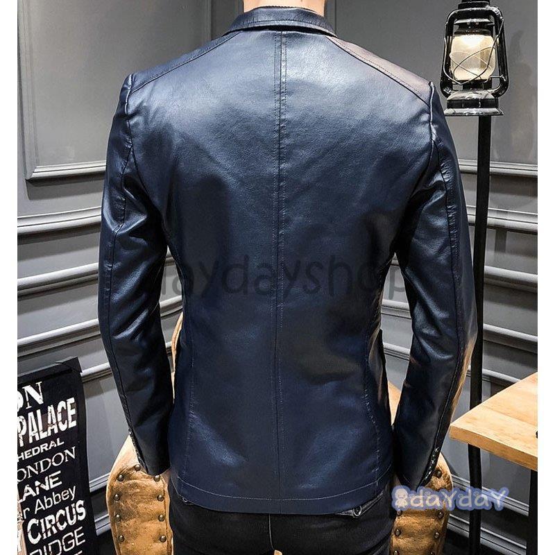 レザージャケット 春秋冬 ライダースジャケット メンズ バイク