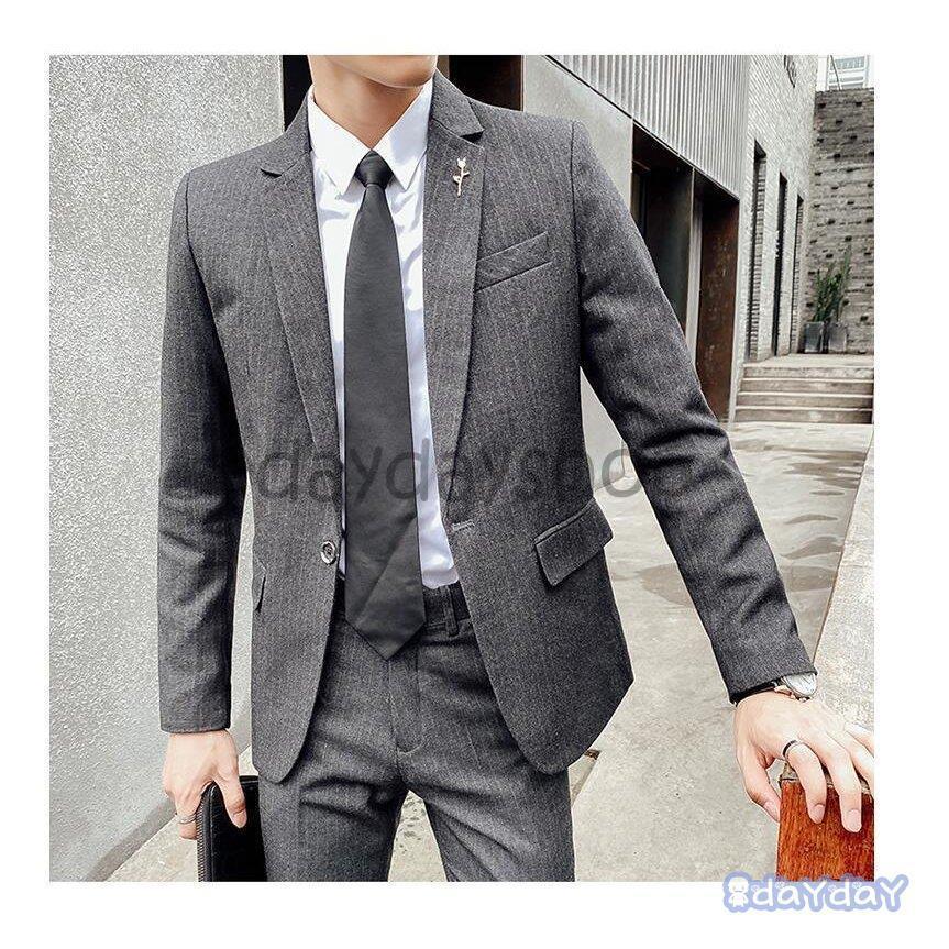 3ピーススーツ セットアップ フォーマル メンズスーツ ストライプ