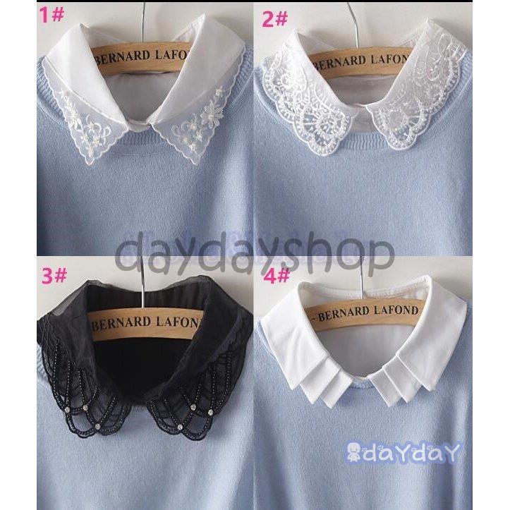 付け襟 シャツ 丸襟 フリル レディース つけ襟 偽襟 にせえり ネックレスタイプ アクセサリー 小物 Ll04 Amnv311 Day Day Shop 通販 Yahoo ショッピング