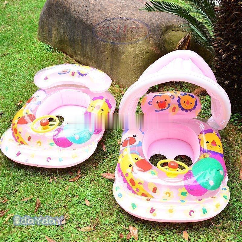 浮き輪 幼児 子供 屋根付き 日差よけ ベビーフロート 背もたれ 足入れ 赤ちゃん 乗り物 ベビー用 子供用 うきわ お風呂 ボディリング 出産祝い 浮き具 水遊び 超定番