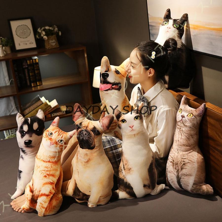 犬 ぬいぐるみ 猫 抱き枕 ３Ｄプリント ハスキー だきまくら 添い寝枕 ペット 玩具 本物そっくり イヌ 抱きまくら ギフト 彼女 誕生日 クリスマス プレゼント｜dayday-shop｜10