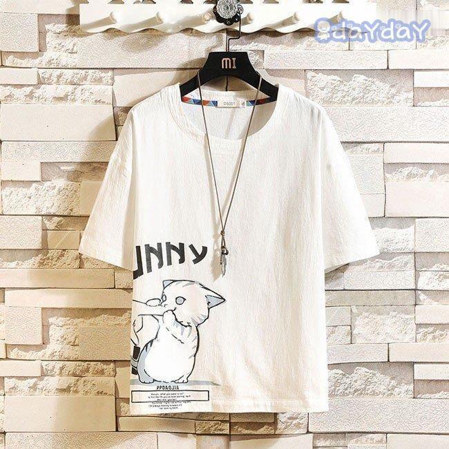 Tシャツ ネゴ柄 Tシャツ メンズ 丸首 大きいサイズ 半袖 トップス 可愛い メンズファッション Tシャツ メンズ ブラック ホワイト 新品 春 夏 2色 Rx0425 Ccwxk218 Day Day Shop 通販 Yahoo ショッピング