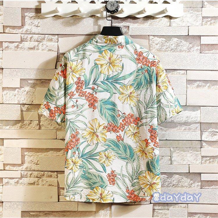 8YARDS ハチヤーズ　総柄　セットアップ　シャツ　ハーフパンツ　メンズ　ロゴ 半袖セットアップ ジャージ 032 Tシャツ+ハーフパンツ 上下 派手